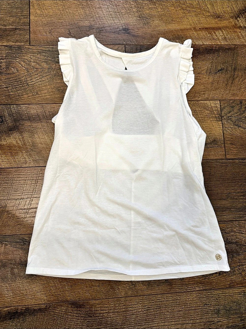Lilly Pulitzer Luxletic Ruffle Sleeve Tank in White Small Like New